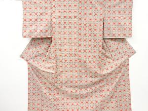 抽象模様織り出し手織り紬着物